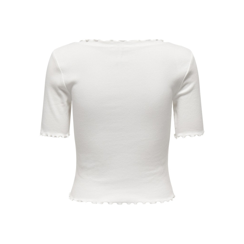 ONLY Laila Top Med Knapper - Cloud Dancer