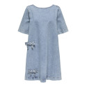 ONLY Gigi Sløjfe Denim Kjole - Light Blue Denim