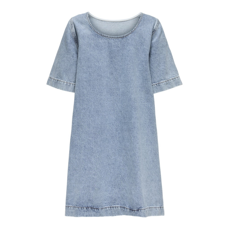 ONLY Gigi Sløjfe Denim Kjole - Light Blue Denim