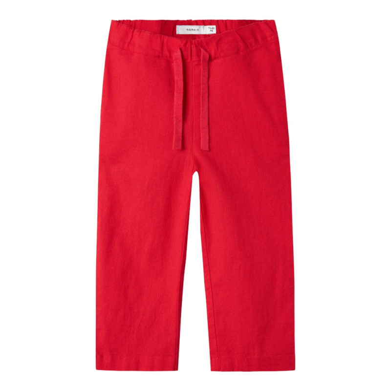NAME IT MINI Falinnen Hør Bukser - Chinese Red
