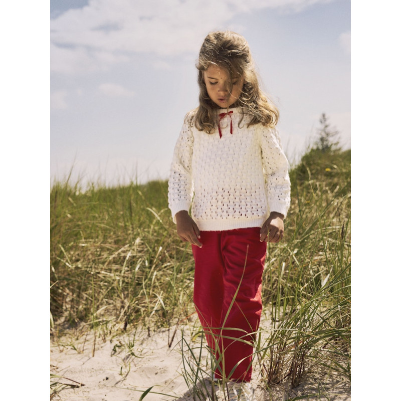 NAME IT MINI Falinnen Hør Bukser - Chinese Red