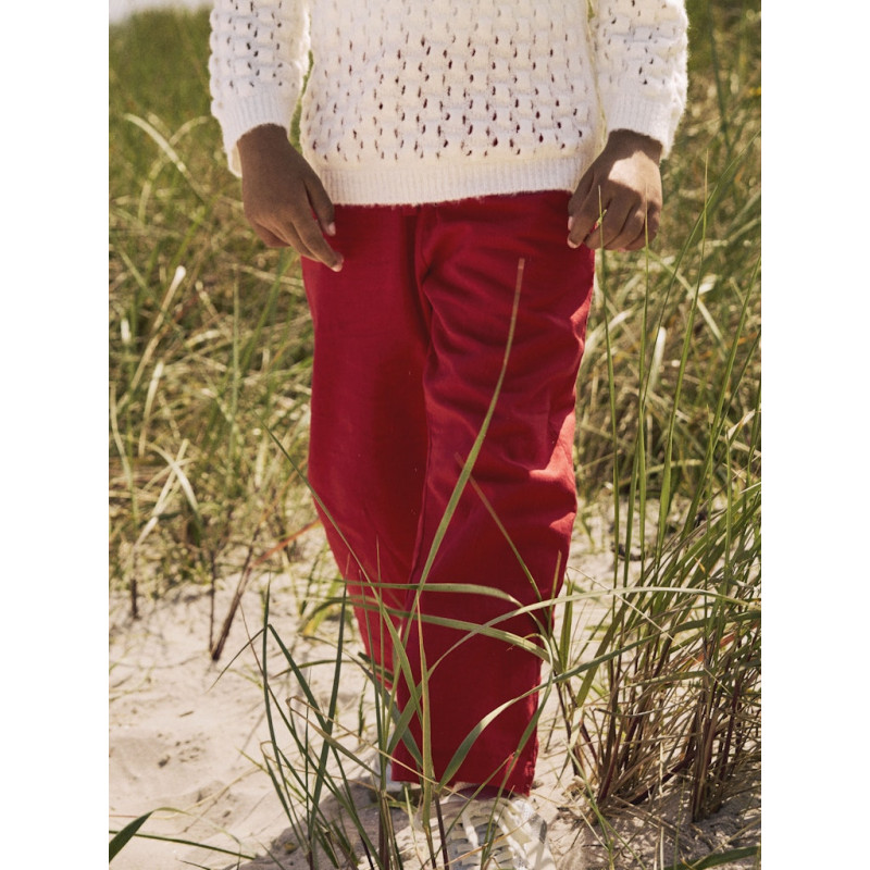 NAME IT MINI Falinnen Hør Bukser - Chinese Red