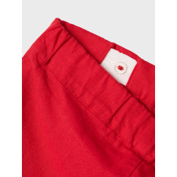 NAME IT MINI Falinnen Hør Bukser - Chinese Red