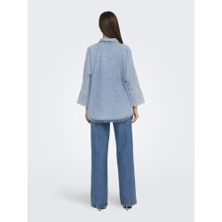 ONLY Grace Sløjfe Denim Skjorte - Light Blue Denim
