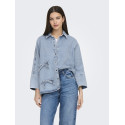 ONLY Grace Sløjfe Denim Skjorte - Light Blue Denim