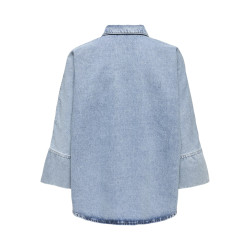 ONLY Grace Sløjfe Denim Skjorte - Light Blue Denim
