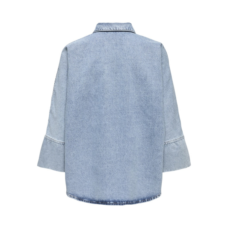 ONLY Grace Sløjfe Denim Skjorte - Light Blue Denim