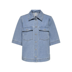 ONLY Belle Denim Skjorte - Light Blue Denim