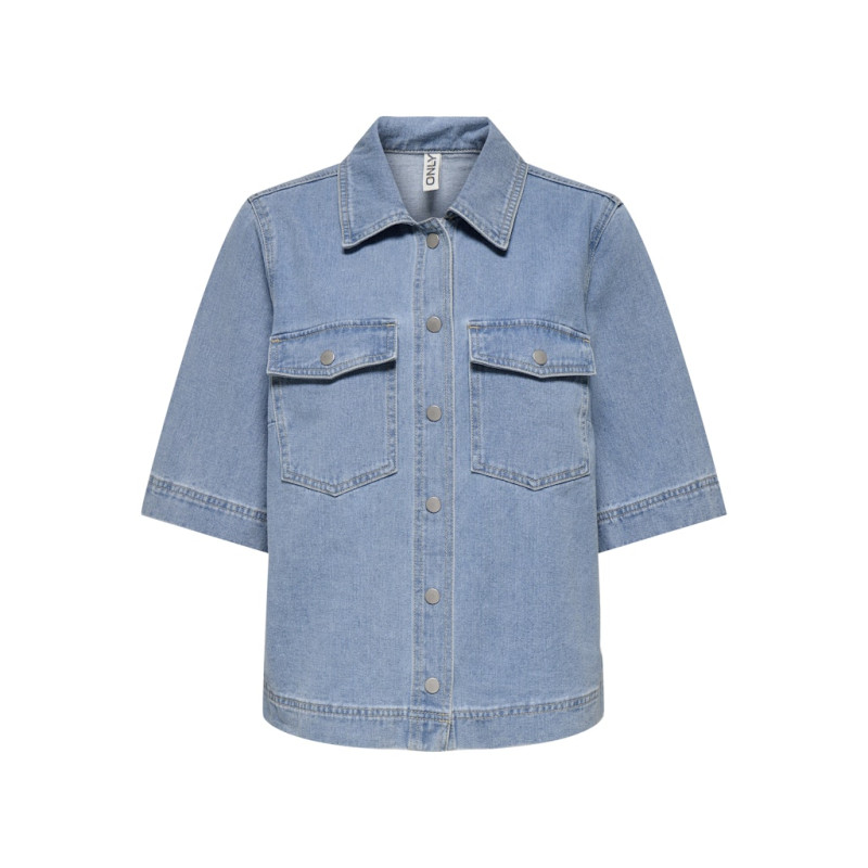 ONLY Belle Denim Skjorte - Light Blue Denim