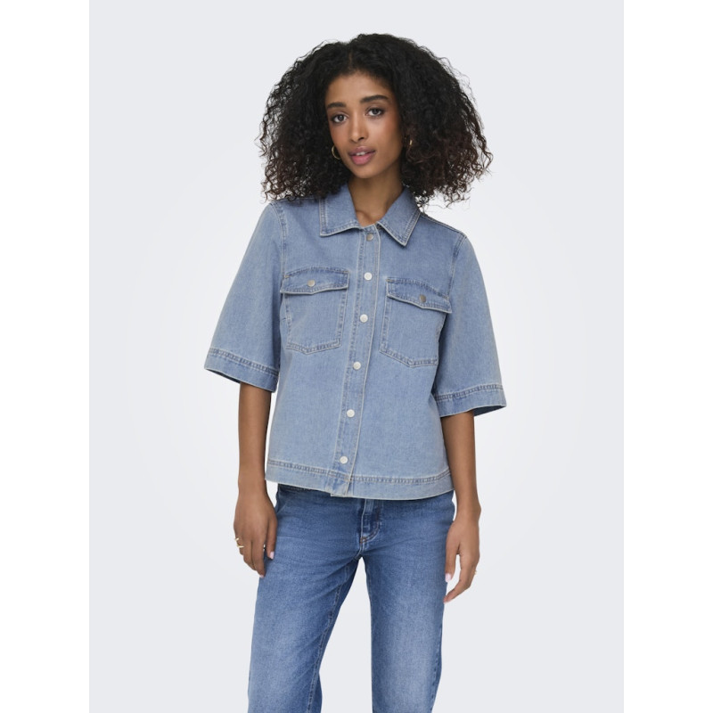 ONLY Belle Denim Skjorte - Light Blue Denim