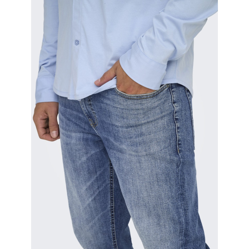 ONLY & SONS Weft Reg. Box Pim Jeans - Medium Blue Denim