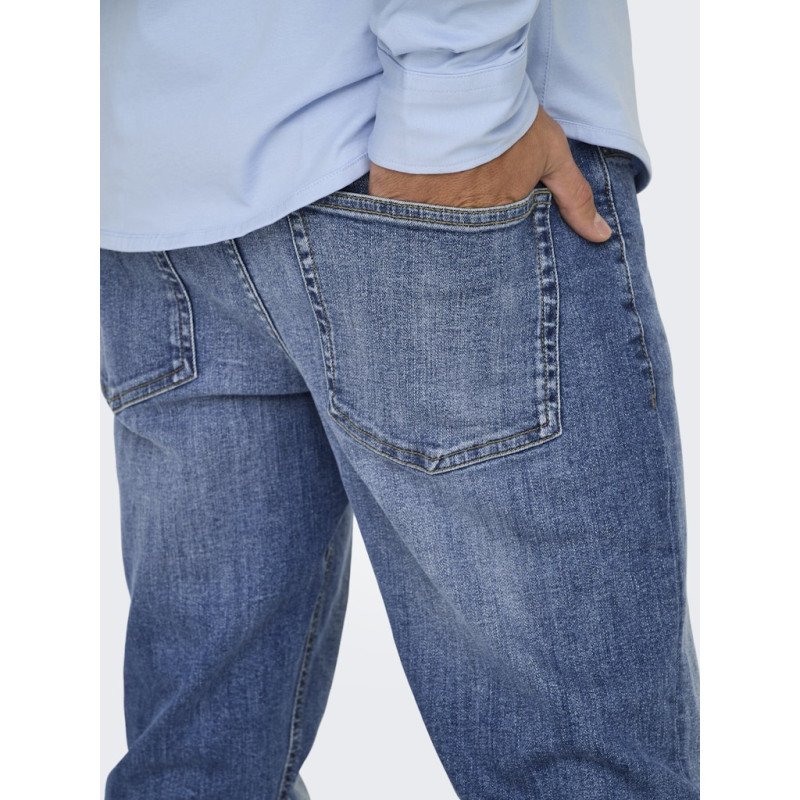 ONLY & SONS Weft Reg. Box Pim Jeans - Medium Blue Denim