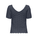ONLY Becca S/S V-Hals Strik Top - Ombre Blue