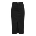 ONLY Siri Front Slids Denim Nederdel - Black Denim