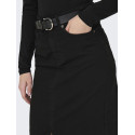 ONLY Siri Front Slids Denim Nederdel - Black Denim