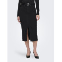 ONLY Siri Front Slids Denim Nederdel - Black Denim