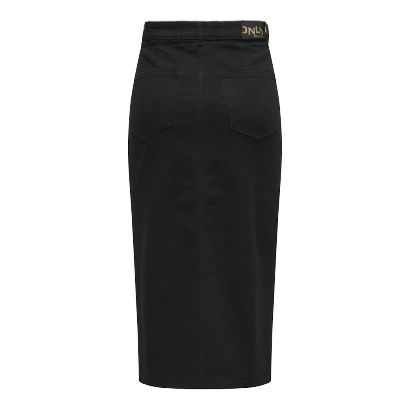 ONLY Siri Front Slids Denim Nederdel - Black Denim