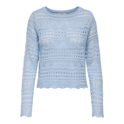 JDY Sun Lay Strik Pullover - Cashmere Blue