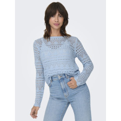 JDY Sun Lay Strik Pullover - Cashmere Blue