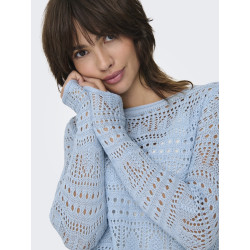 JDY Sun Lay Strik Pullover - Cashmere Blue