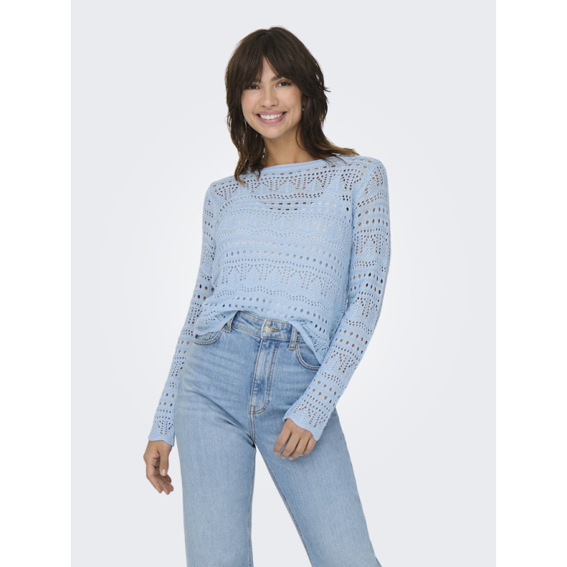 JDY Sun Lay Strik Pullover - Cashmere Blue