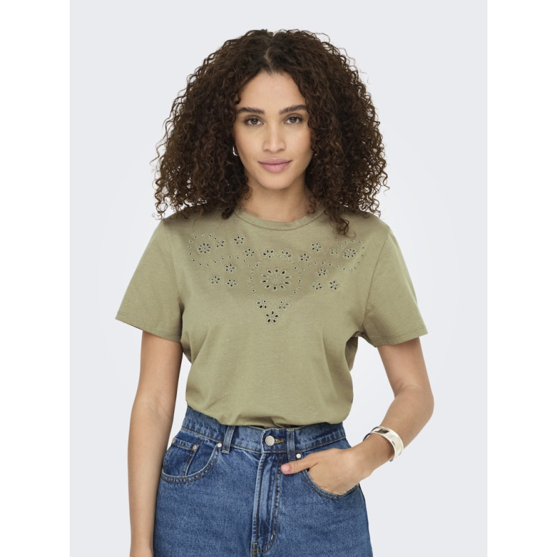 JDY Cif Broderet T-Shirt - Mermaid