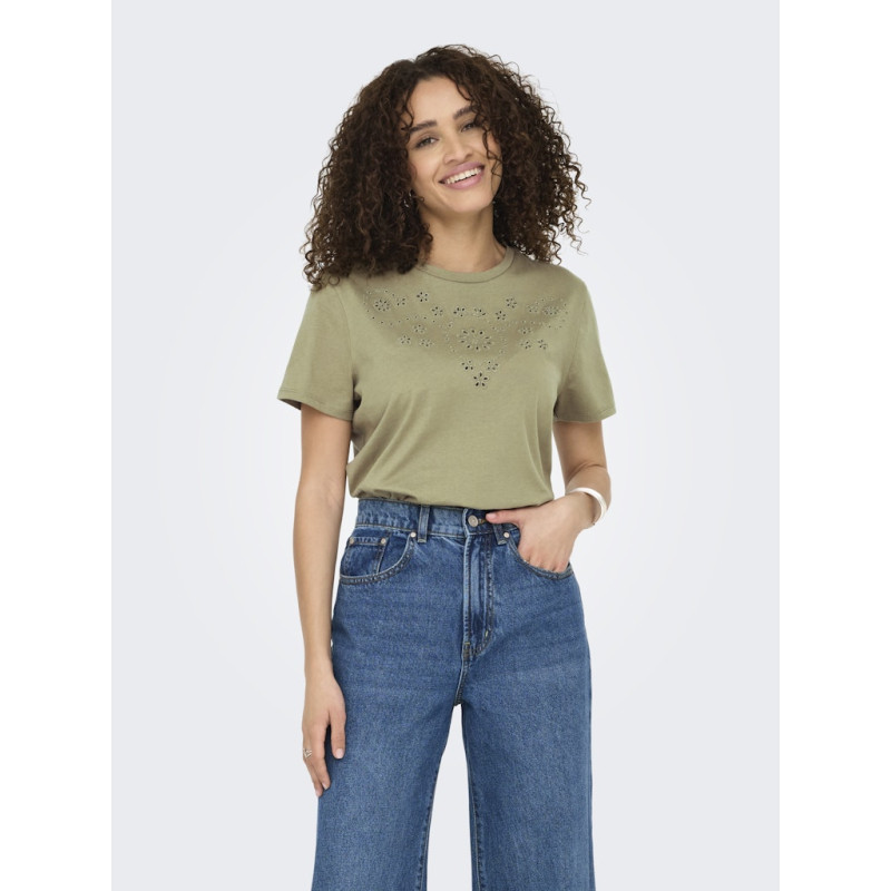 JDY Cif Broderet T-Shirt - Mermaid