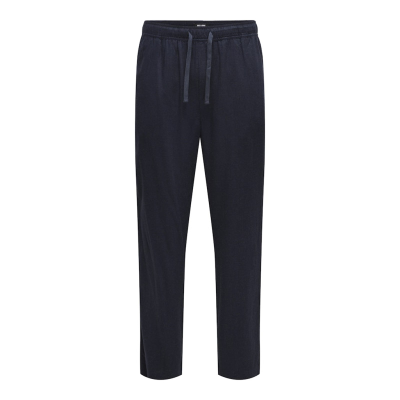 ONLY & SONS Sinus Loose Hør Bukser - Dark Navy