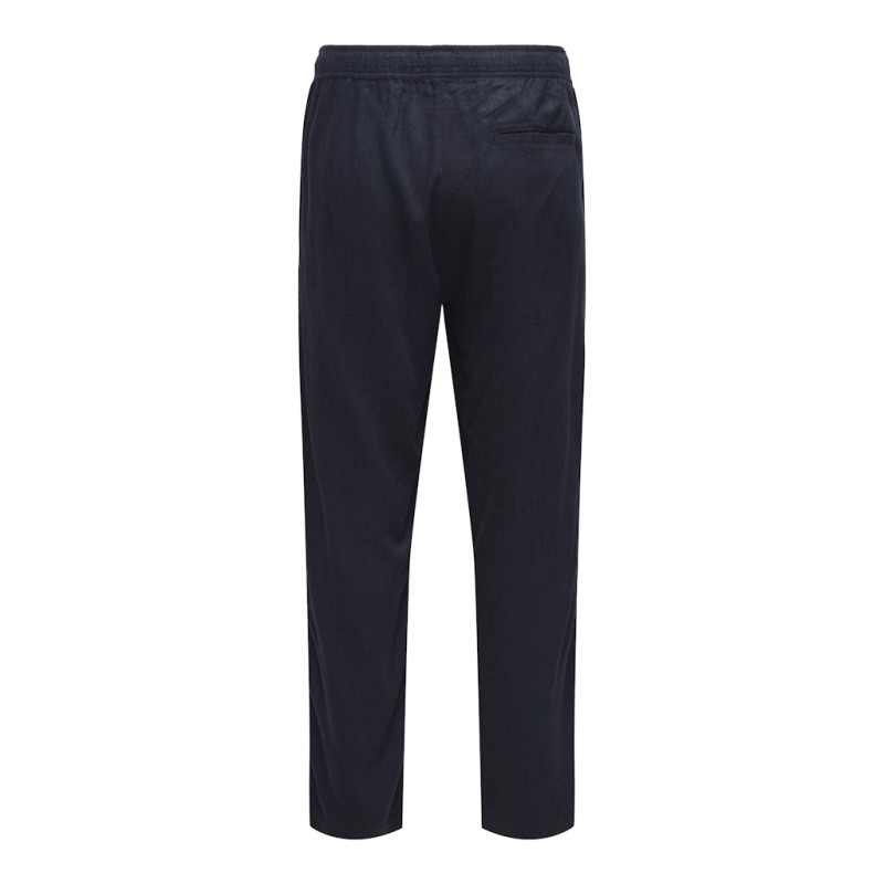 ONLY & SONS Sinus Loose Hør Bukser - Dark Navy