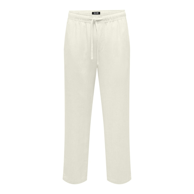 ONLY & SONS Sinus Loose Hør Bukser - Hvid