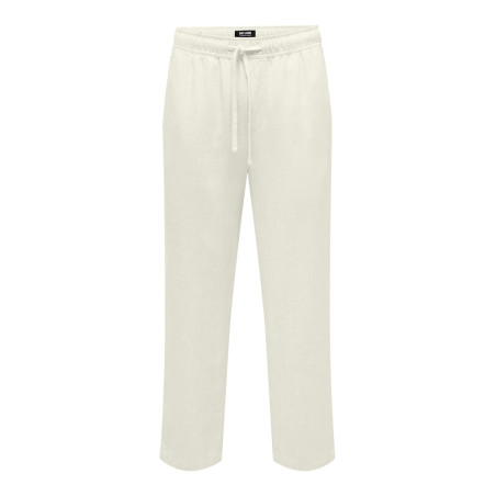 ONLY & SONS Sinus Loose Hør Bukser - Hvid