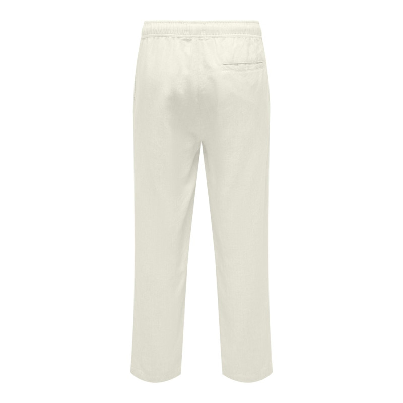 ONLY & SONS Sinus Loose Hør Bukser - Hvid