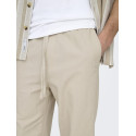ONLY & SONS Linus Hør Bukser - Silver Linning