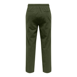 ONLY & SONS Linus Hør Bukser - Olive Night