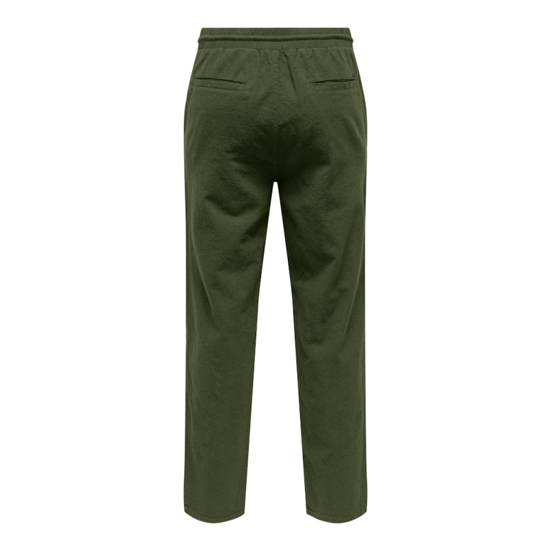 ONLY & SONS Linus Hør Bukser - Olive Night