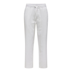 ONLY & SONS Linus Hør Bukser - Bright White