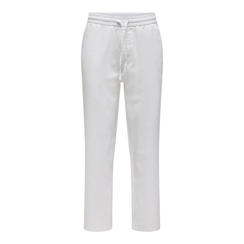 ONLY & SONS Linus Hør Bukser - Bright White