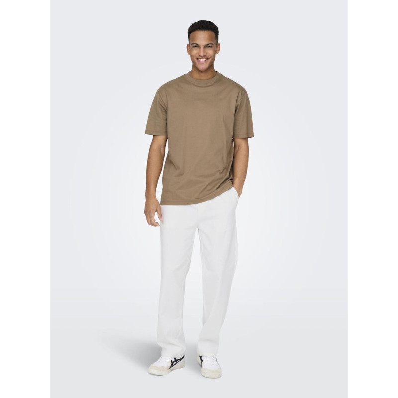 ONLY & SONS Linus Hør Bukser - Bright White
