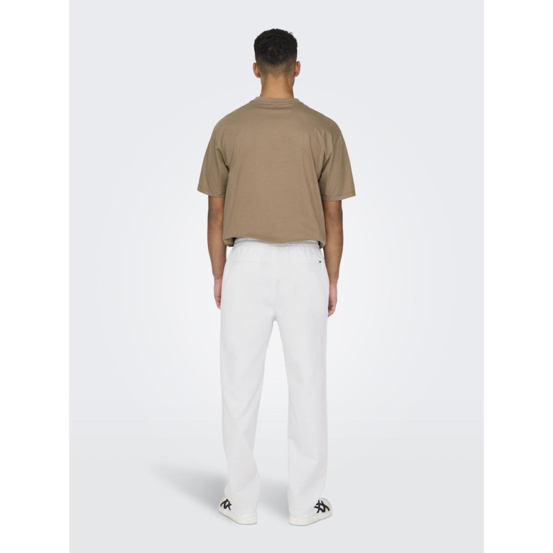 ONLY & SONS Linus Hør Bukser - Bright White