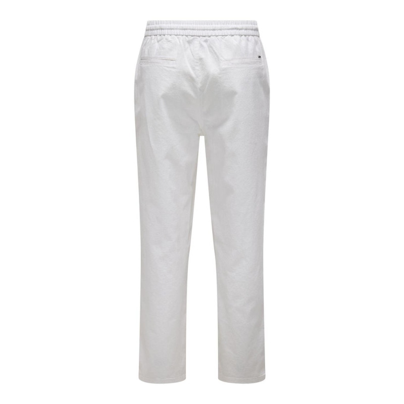 ONLY & SONS Linus Hør Bukser - Bright White
