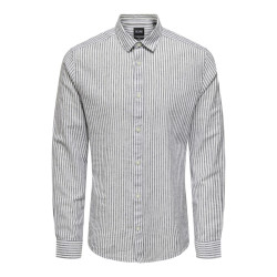 ONLY & SONS Caiden Life Hør Skjorte - Dark Navy