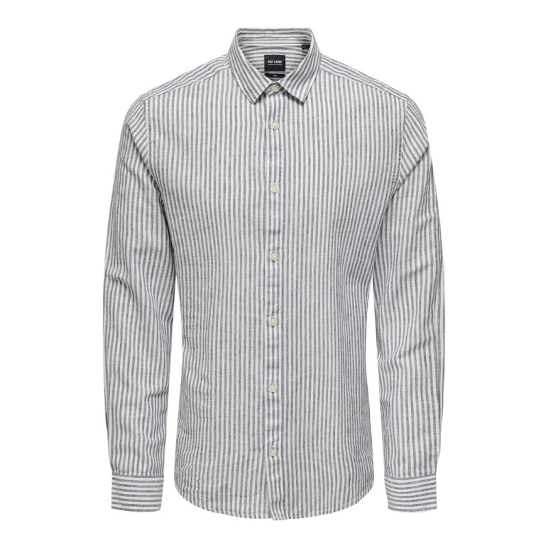 ONLY & SONS Caiden Life Hør Skjorte - Dark Navy