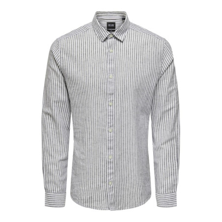 ONLY & SONS Caiden Life Hør Skjorte - Dark Navy