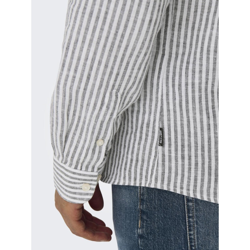 ONLY & SONS Caiden Life Hør Skjorte - Dark Navy