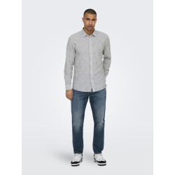 ONLY & SONS Caiden Life Hør Skjorte - Dark Navy