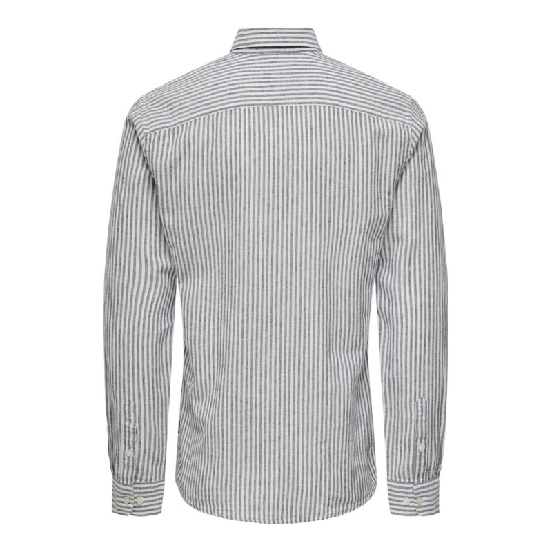 ONLY & SONS Caiden Life Hør Skjorte - Dark Navy