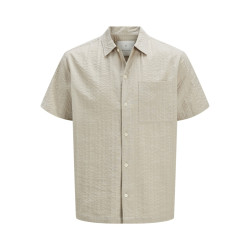 JACK & JONES PREMIUM Ceaston Seersucker Skjorte - Silver Lining