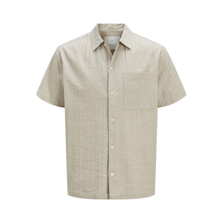 JACK & JONES PREMIUM Ceaston Seersucker Skjorte - Silver Lining
