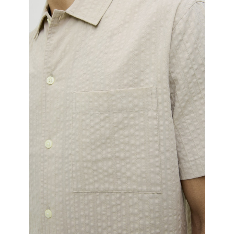 JACK & JONES PREMIUM Ceaston Seersucker Skjorte - Silver Lining