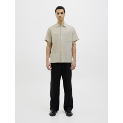 JACK & JONES PREMIUM Ceaston Seersucker Skjorte - Silver Lining